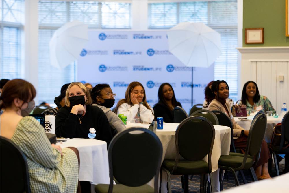 Audience engaging with speakers